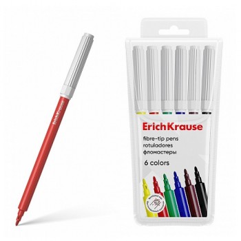 Боици фломастери 1/6, лесно перење Erich Krause