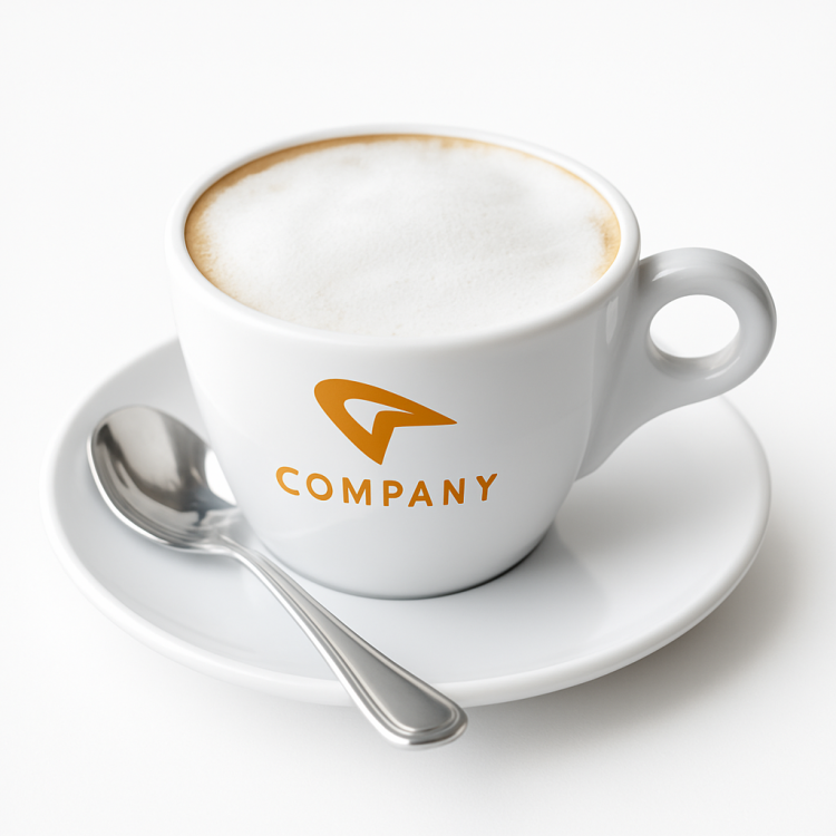 Чаша за макијато, сет 6/1 со принт во една боја