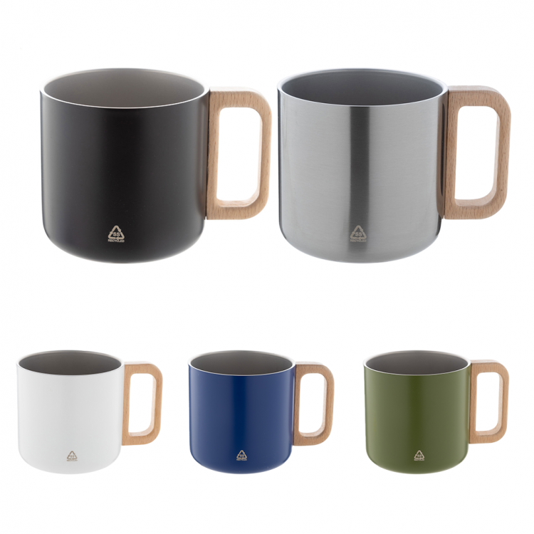 Еко чаша термос 350мл, рециклиран инокс