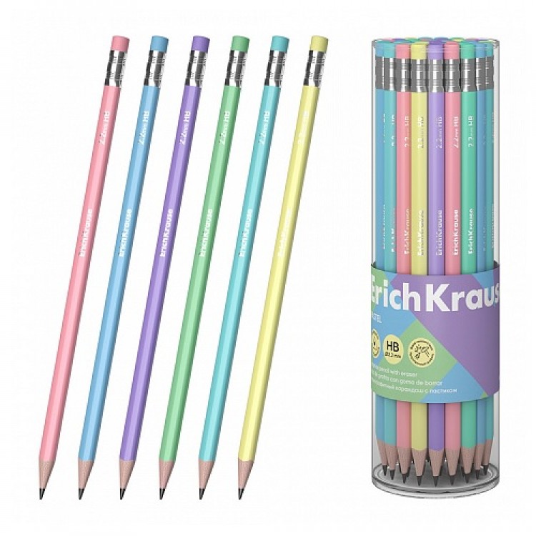 Молив со гума Пастел триаголен Erich Krause 
